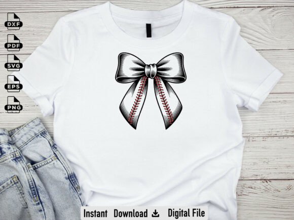 Baseball Coquette Bow SVG, Game Day: A Versatile Graphic Design Asset for Crafts