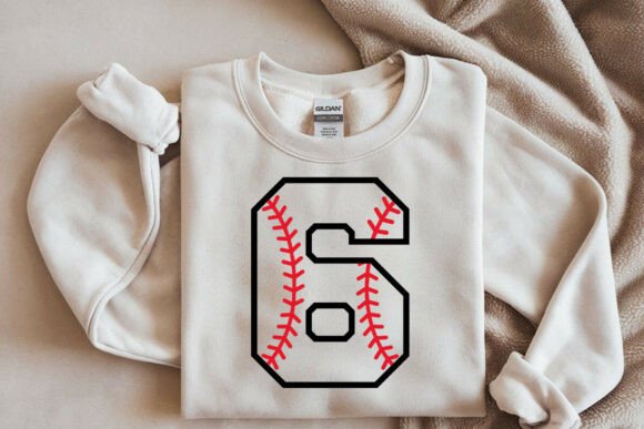 Baseball Number Six Svg, Sixth Birthday Graphics and Crafts Review