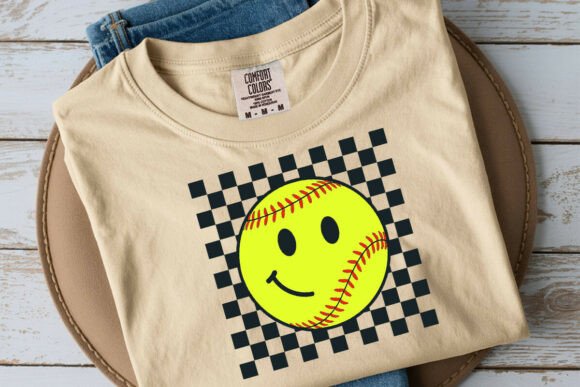 Checkered Softball Happy Face Svg Graphics and Crafts Review