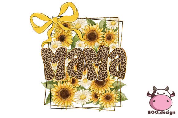 Leopard Mama Sunflower PNG for Crafts and Graphics Projects