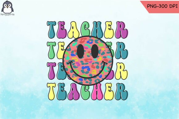 Retro Teacher Mom PNG: A Versatile Graphic Design Asset for Crafts and Handmade Creations