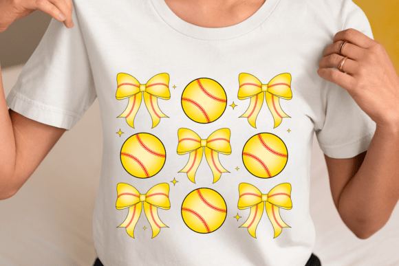 Softball Coquette Bow Png SVG Bundle: A Graphics Asset for Craft Creators